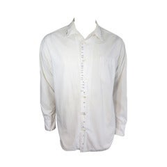 Vintage MATSUDA Japan Men's numeric printed dress shirt