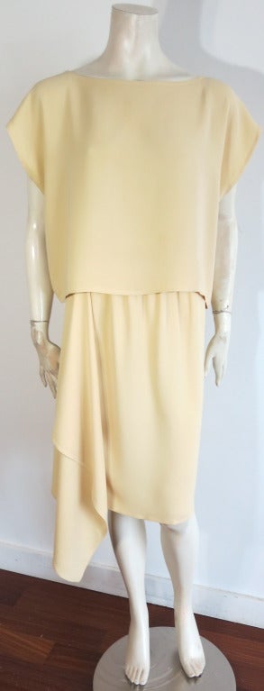 ZORAN Pure silk 3pc. cascade skirt ensemble set In Excellent Condition In Newport Beach, CA