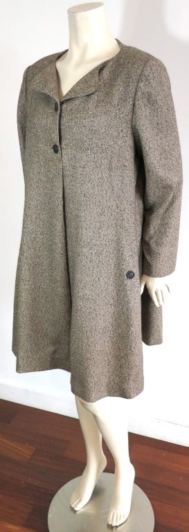 Gray GEOFFREY BEENE Early 90's wool tweed dress For Sale