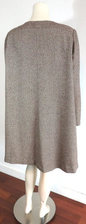 GEOFFREY BEENE Early 90's wool tweed dress In Good Condition For Sale In Newport Beach, CA
