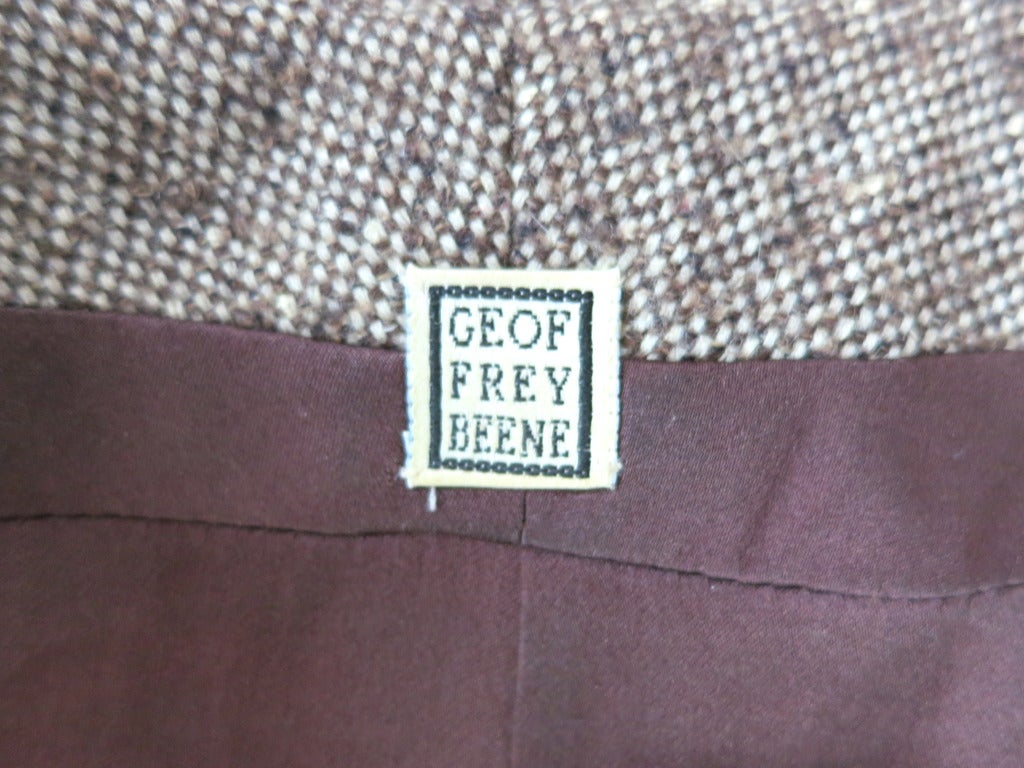 Women's GEOFFREY BEENE Early 90's wool tweed dress For Sale