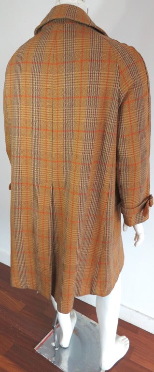 Vintage TURNBULL & ASSER LONDON 1960's Men's plaid coat For Sale 3