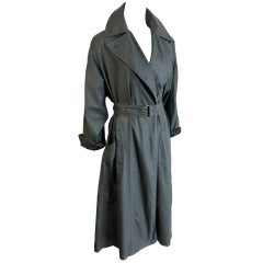 Vintage ALAIA PARIS waxed cotton trench coat