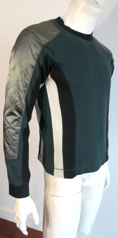 ISSEY MIYAKE 1990's Men's satin color blocked jumper 1