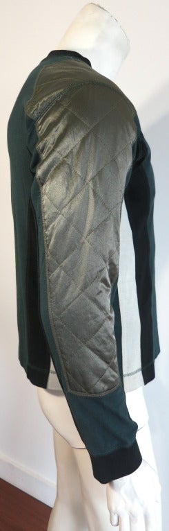 ISSEY MIYAKE 1990's Men's satin color blocked jumper 2