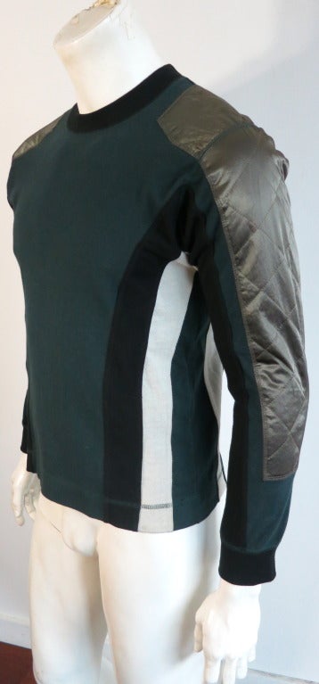 ISSEY MIYAKE 1990's Men's satin color blocked jumper 3