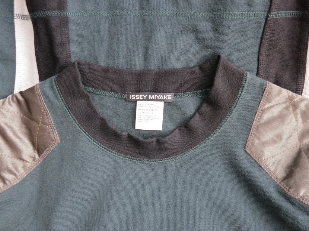 ISSEY MIYAKE 1990's Men's satin color blocked jumper 4