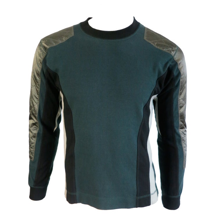 ISSEY MIYAKE 1990's Men's satin color blocked jumper