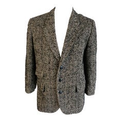Vintage MATSUDA 1980's Men's wool herringbone tweed blazer