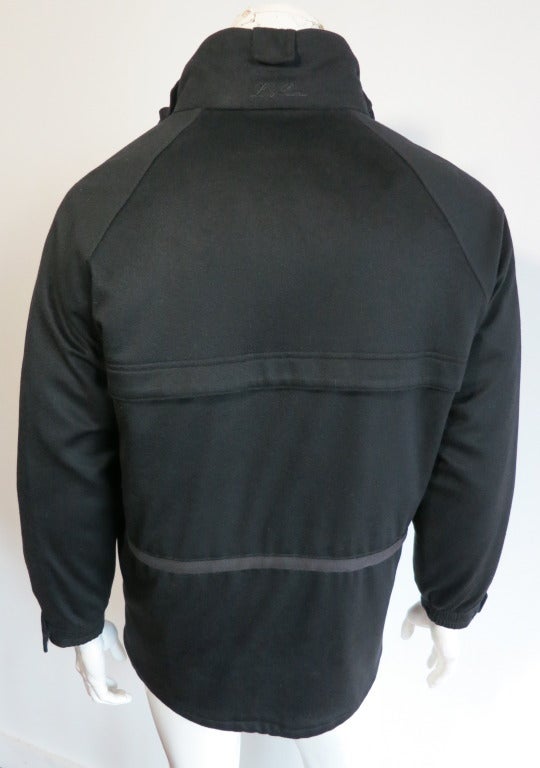 LORO PIANA ITALY Men's 100% Cashmere black 'Icer' coat 2