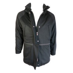 LORO PIANA ITALY Men's 100% Cashmere black 'Icer' coat