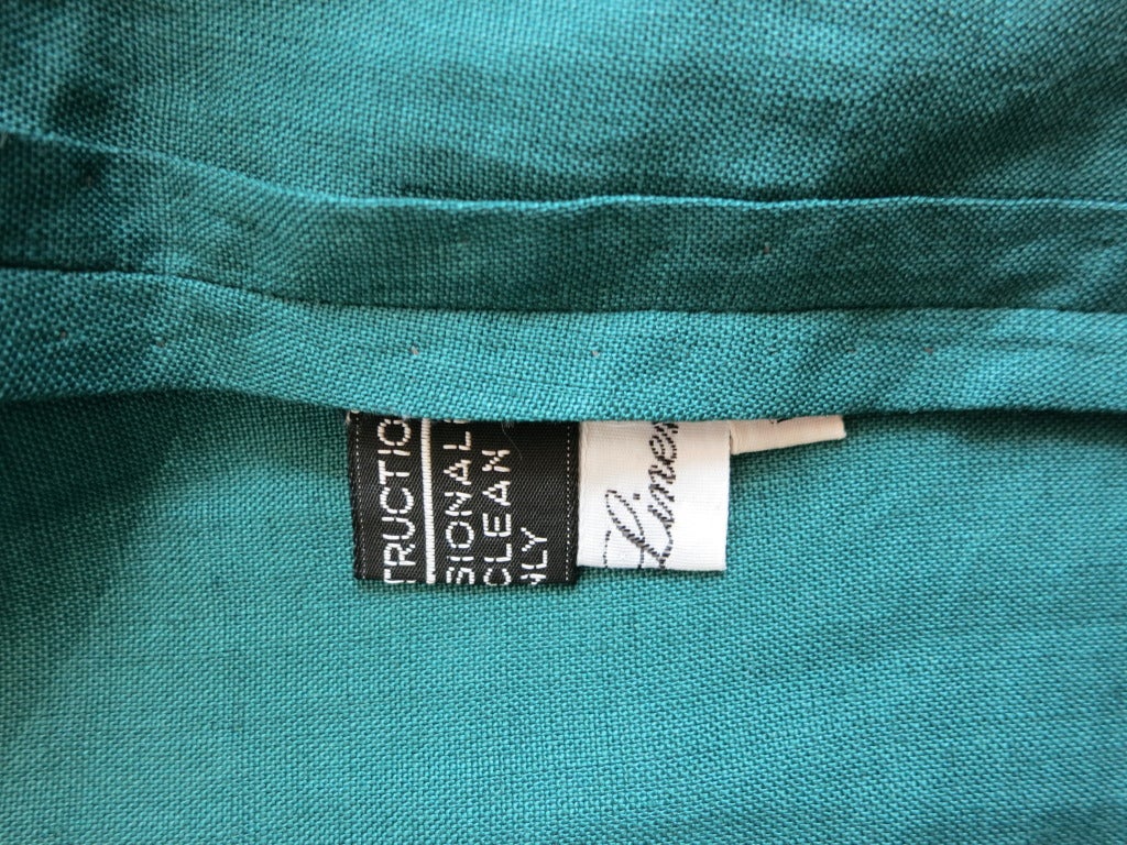 RONALDUS SHAMASK Color-blocked linen blazer For Sale 1