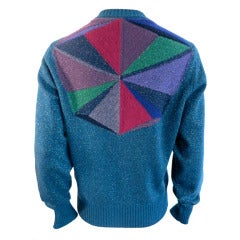 CHANEL PARIS Cashmere sparkle pinwheel cardigan sweater
