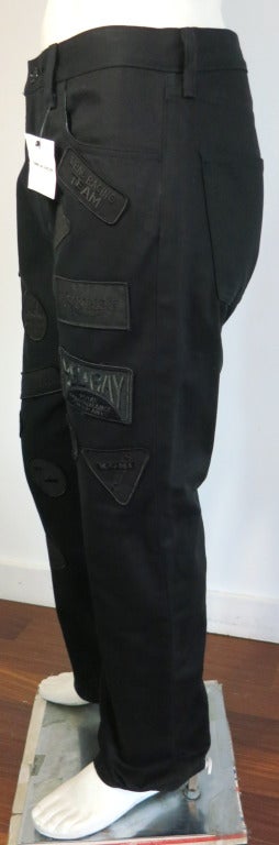 Unworn JUNYA WATANABE Men's motorcycle patch pants In New Condition In Newport Beach, CA