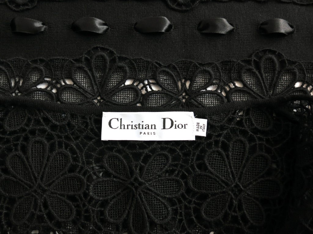 Unworn CHRISTIAN DIOR Embroidered floral semi-sheer coat dress 5