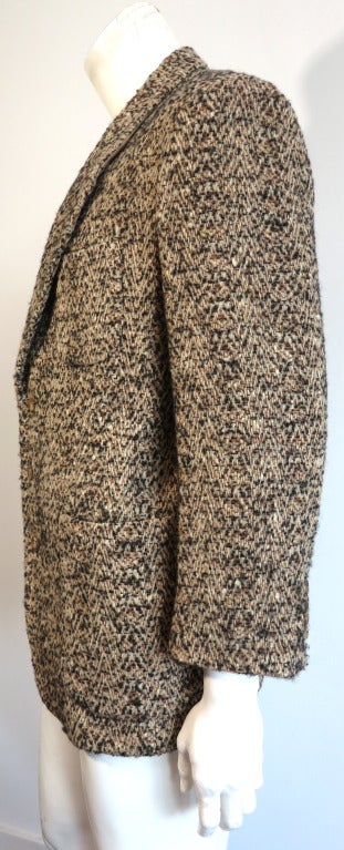 Vintage MATSUDA JAPAN Menswear Herringbone tweed jacket blazer In Good Condition For Sale In Newport Beach, CA