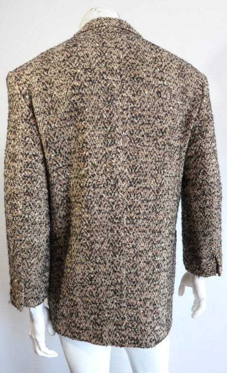 Men's Vintage MATSUDA JAPAN Menswear Herringbone tweed jacket blazer For Sale