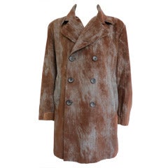 JOHN GALLIANO Menswear Velvet flocked wool herringbone coat