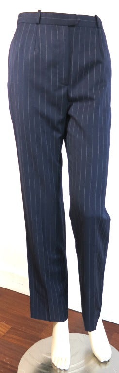 JOHN GALLIANO for CHRISTIAN DIOR articulated pinstripe suit with overprint For Sale 3