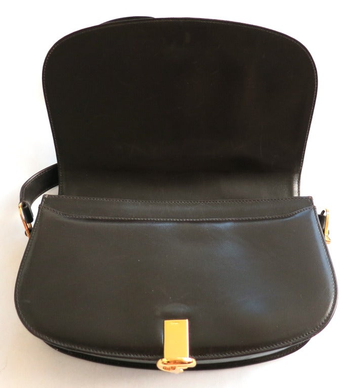 Monedero vintage GUCCI ITALIA 1970's logo ante y piel bocado caballo en venta 2