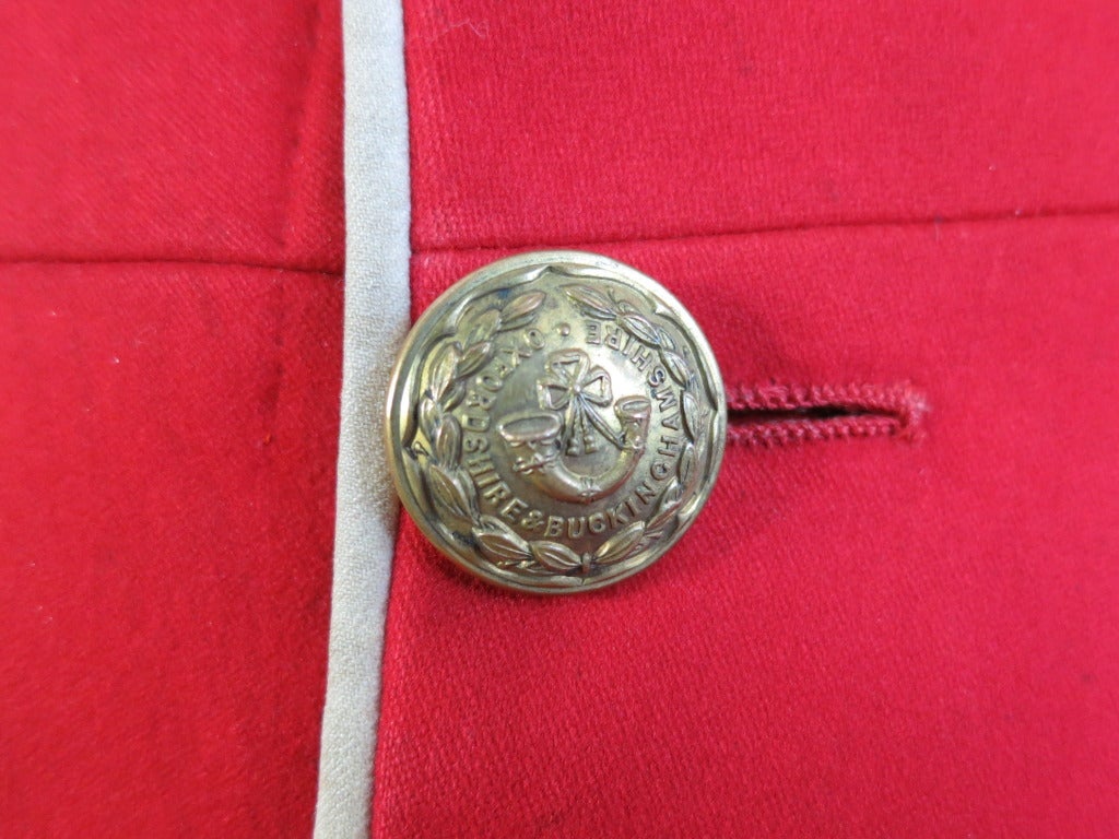 Antiguo c.1900 Oxfordshire & Buckinghamshire Light Infantry capa roja de hombre en Bastante bueno Estado en Newport Beach, CA