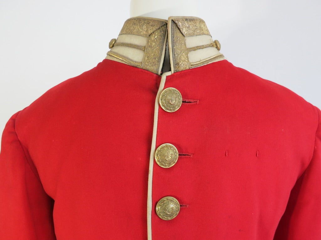 Antiguo c.1900 Oxfordshire & Buckinghamshire Light Infantry capa roja de hombre 1