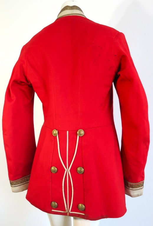 Antiguo c.1900 Oxfordshire & Buckinghamshire Light Infantry capa roja de hombre 2