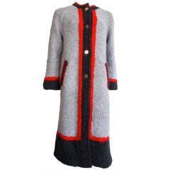 Vintage ROBERTA DI CAMERINO Wool mohair boucle sweater knit coat