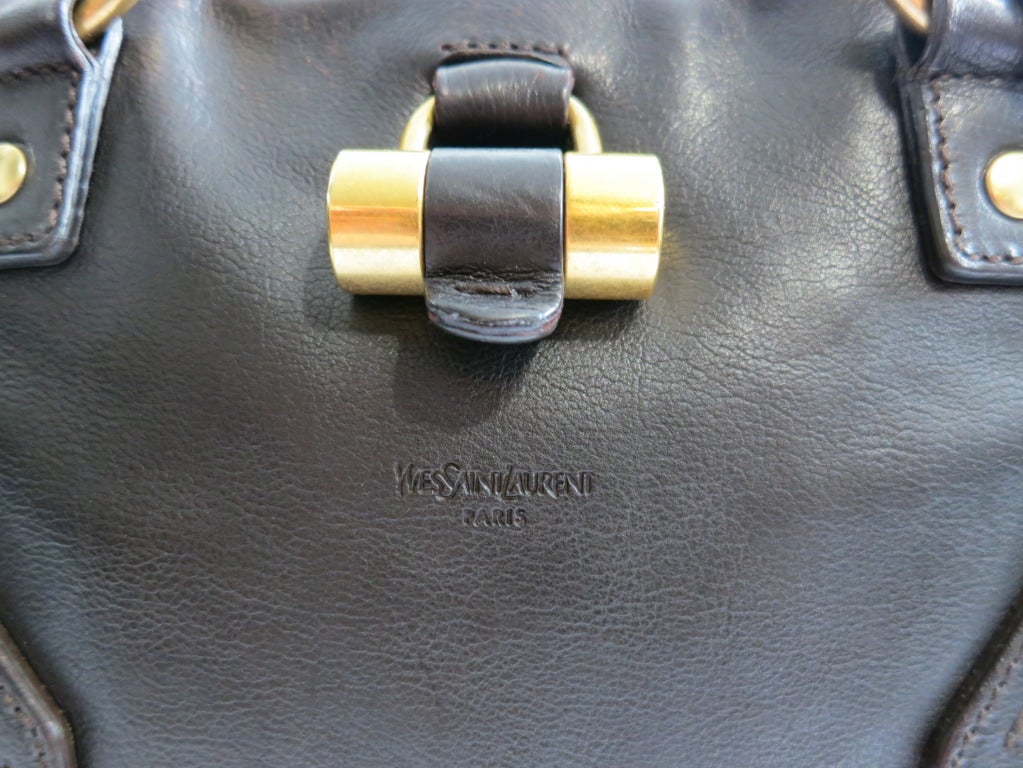 ysl brown handbag muse  