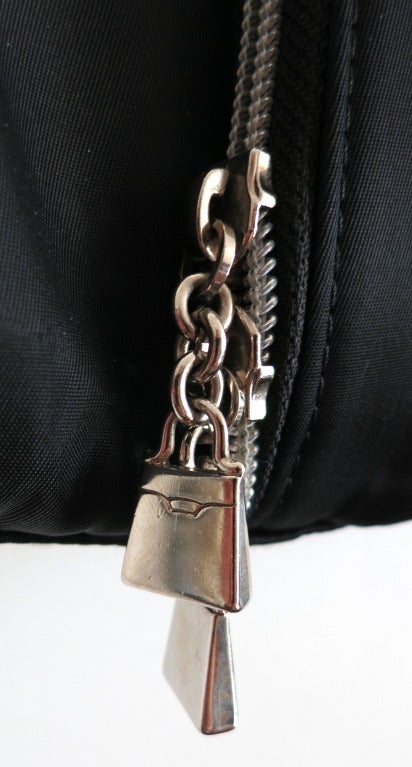 Vintage KARL LAGERFELD black & silver purse handbag 6