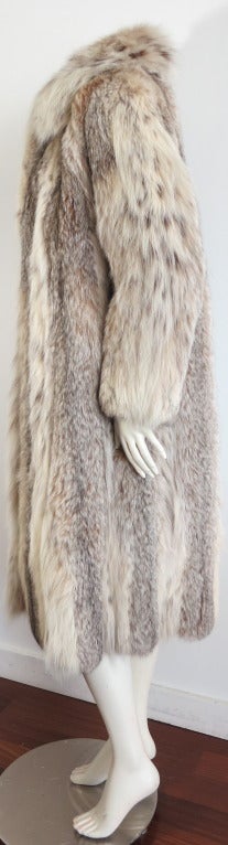 1980's CHRISTIAN DIOR Fox & Lynx fur coat In Excellent Condition In Newport Beach, CA