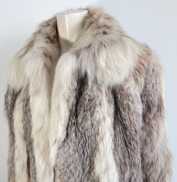 Women's 1980's CHRISTIAN DIOR Fox & Lynx fur coat