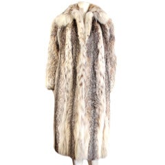 Vintage 1980's CHRISTIAN DIOR Fox & Lynx fur coat