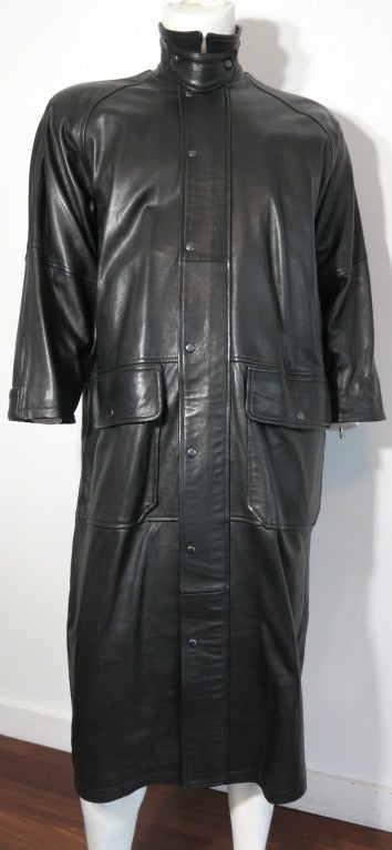 undertaker leather trench coat