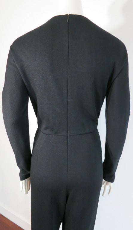 Vintage GEOFFREY BEENE Black knit jumpsuit 1
