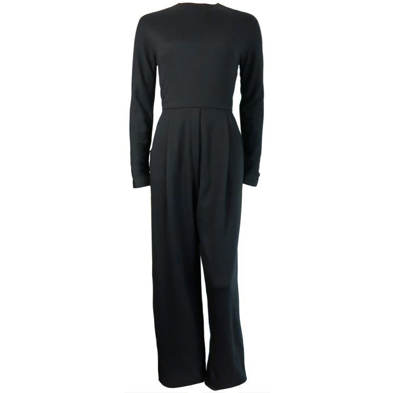 Vintage GEOFFREY BEENE Black knit jumpsuit