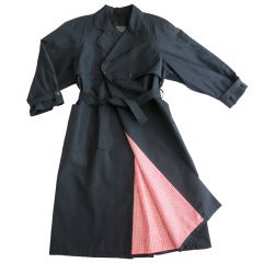 Unworn/Vintage CHARVET PARIS 100% silk trench coat printed lining
