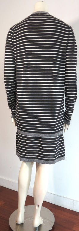 CHANEL PARIS Cashmere & silk 2pc. knit cardigan & dress set 3