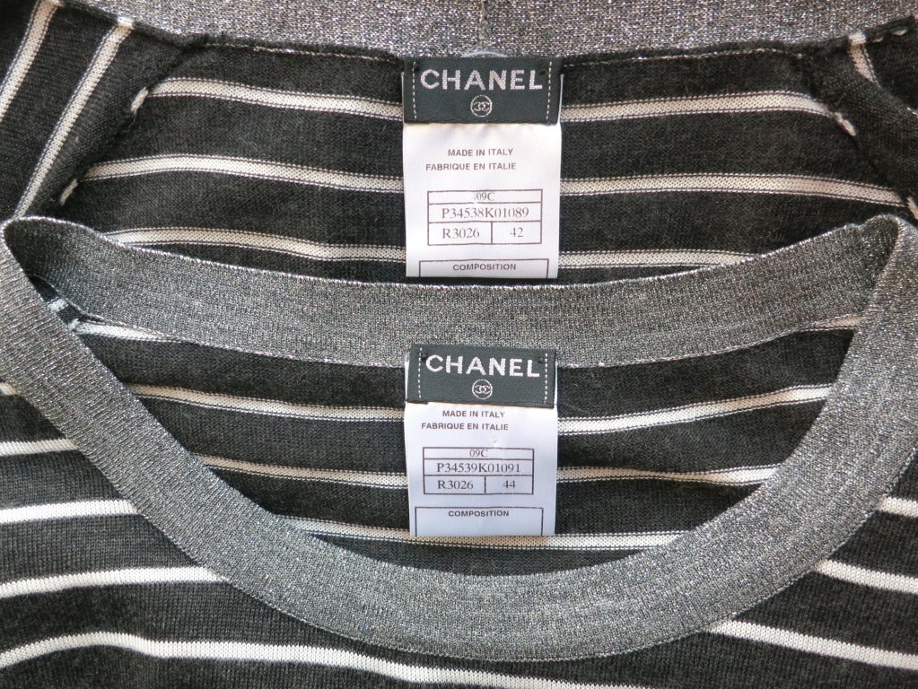 CHANEL PARIS Cashmere & silk 2pc. knit cardigan & dress set 4