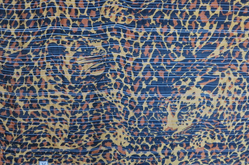Vintage YVES SAINT LAURENT Pure silk leopard print scarf 3