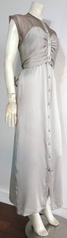 Vintage GEOFFREY BEENE Silk evening dress In Good Condition For Sale In Newport Beach, CA