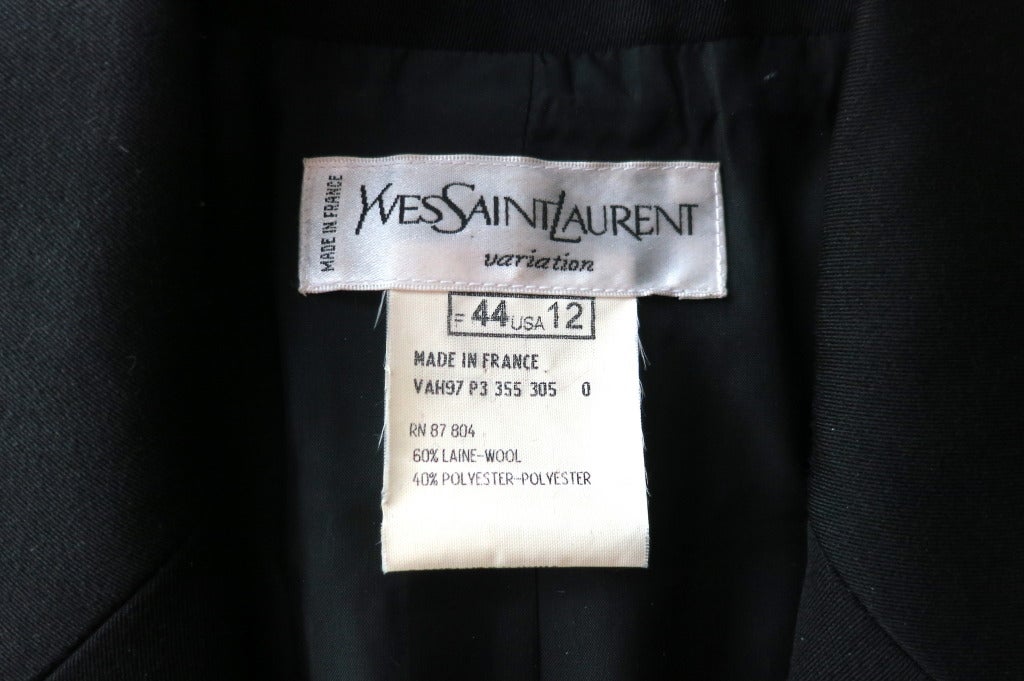 Vintage YVES SAINT LAURENT Women's 'Le Smoking' tuxedo suit 2