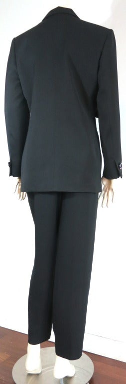 Vintage YVES SAINT LAURENT Women's 'Le Smoking' tuxedo suit 1
