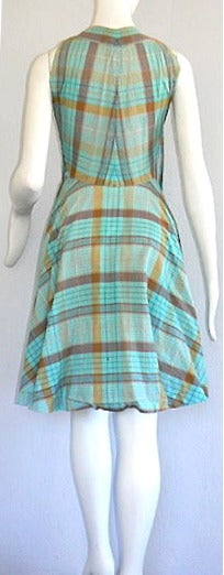 Women's Vintage CLAIRE McCARDELL 1950's Plaid sun dress