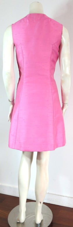 Vintage LILLIE RUBIN 1960's Silk Shantung weave dress 2