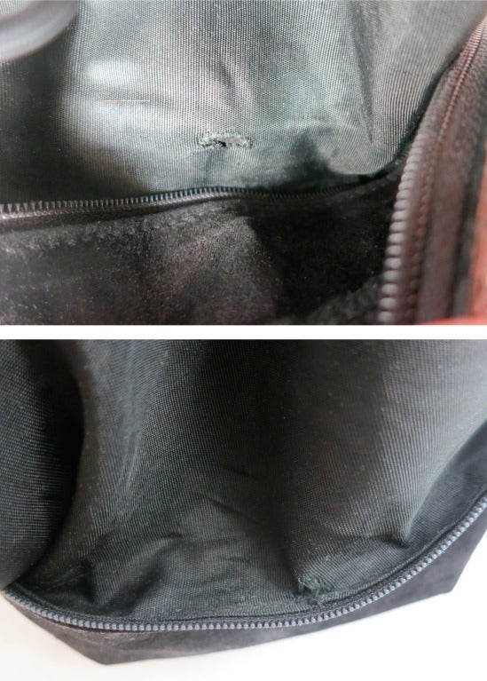 Vintage LANA OF LONDON Black lizard skin leather purse bag For Sale 5