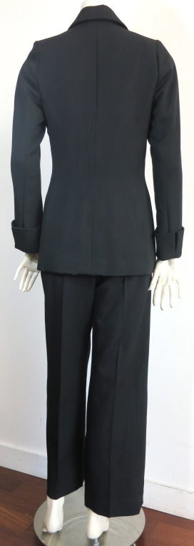 Women's YVES SAINT LAURENT Black suit with crystal detail buttons