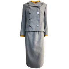 1950's CHRISTIAN DIOR New York Three-piece skirt suit set For Sale at ...