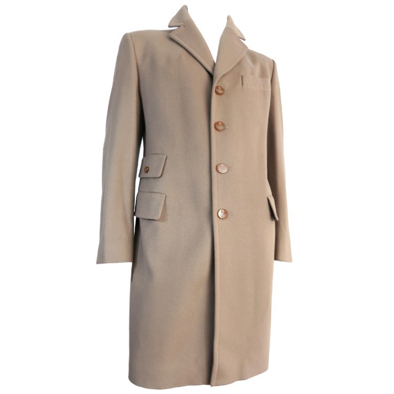 VIVIENNE WESTWOOD MAN Wool/Cashmere men's crombie coat at 1stdibs