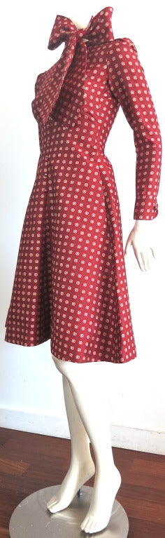 1970's GEOFFREY BEENE Silk foulard dress 2